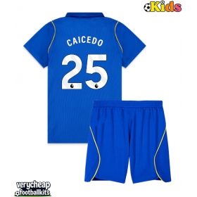 Chelsea Moises Caicedo #25 Replica Home Minikit 2026-27 Short Sleeve (+ pants)